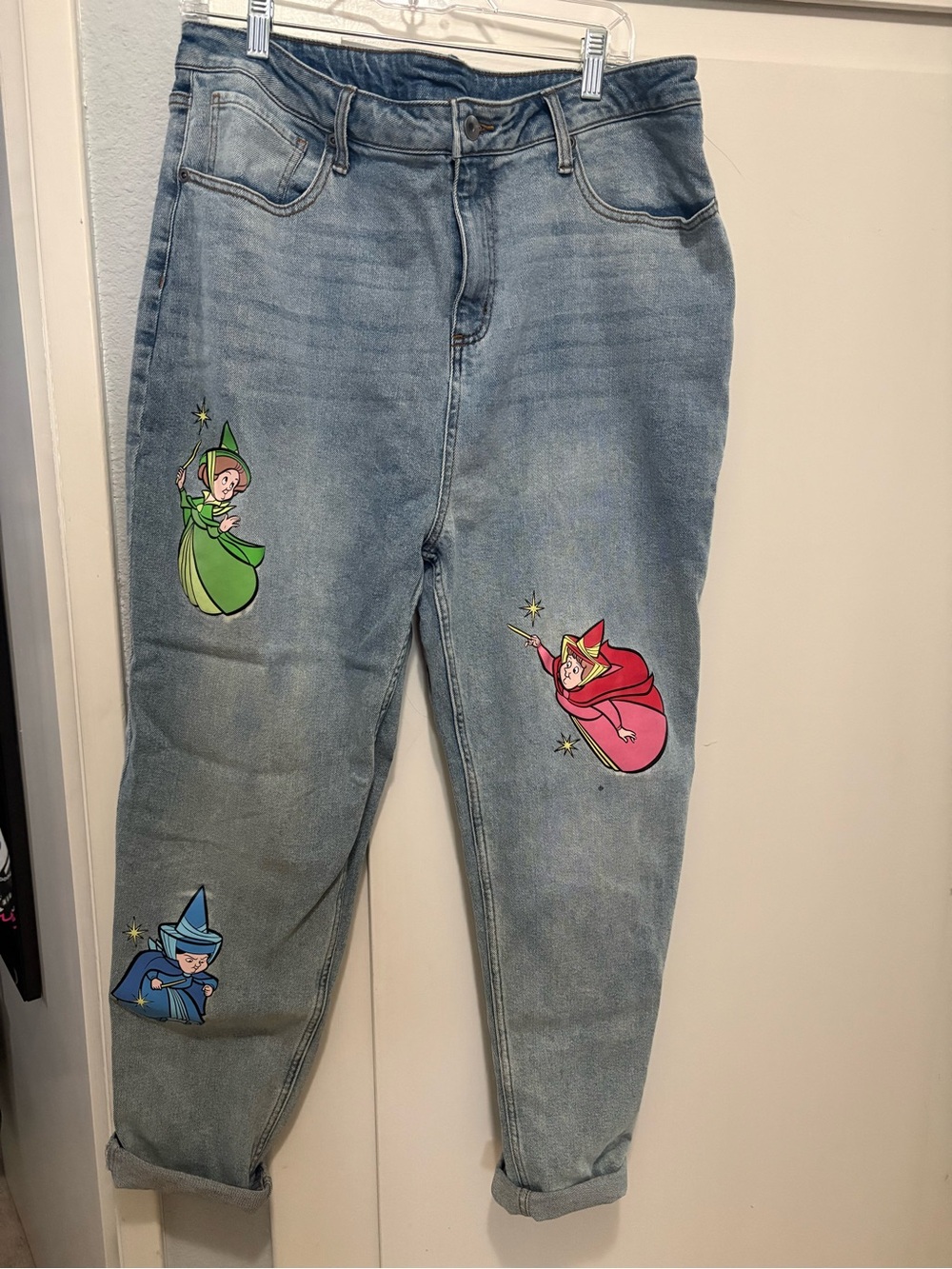 NWOT Disney Princess Sleeping Beauty Fairies mom jeans from Hot Topic